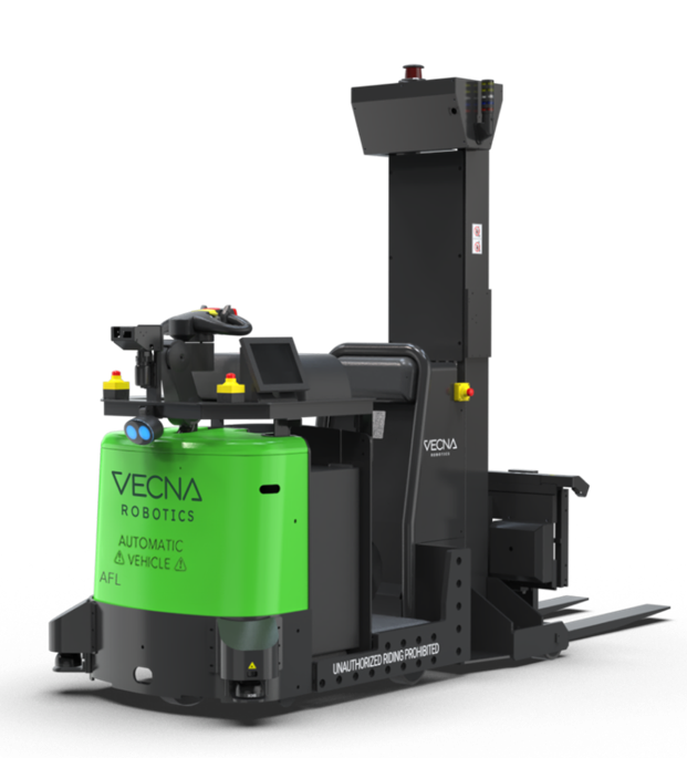 Sensor mast and LiDAR mounted on AMR